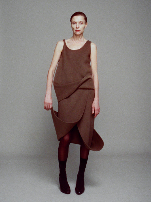 Azra wide straps cashmere top