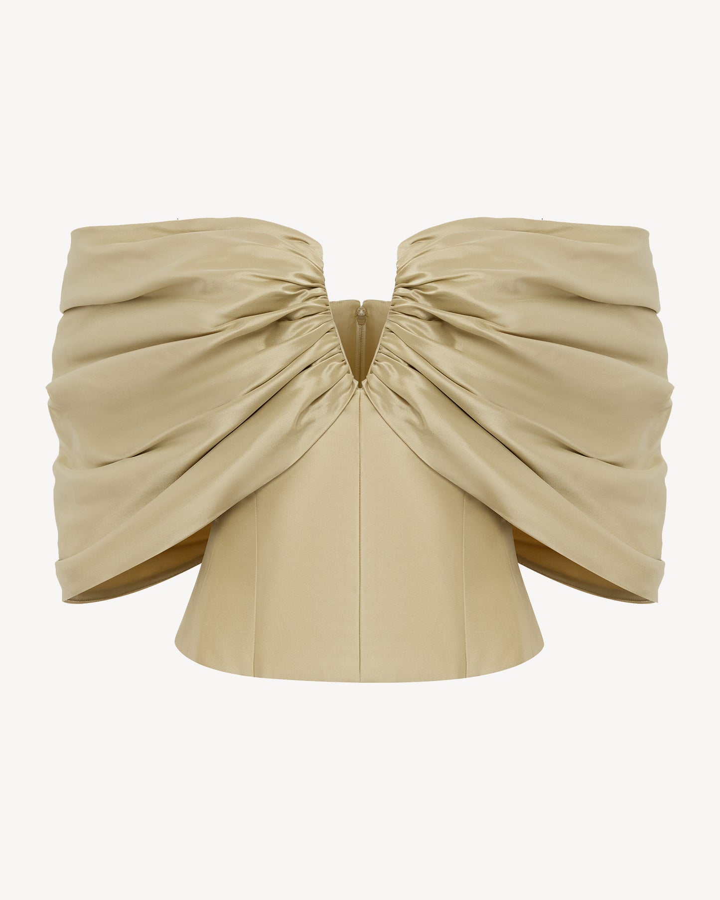 Charlotte draped taffeta top