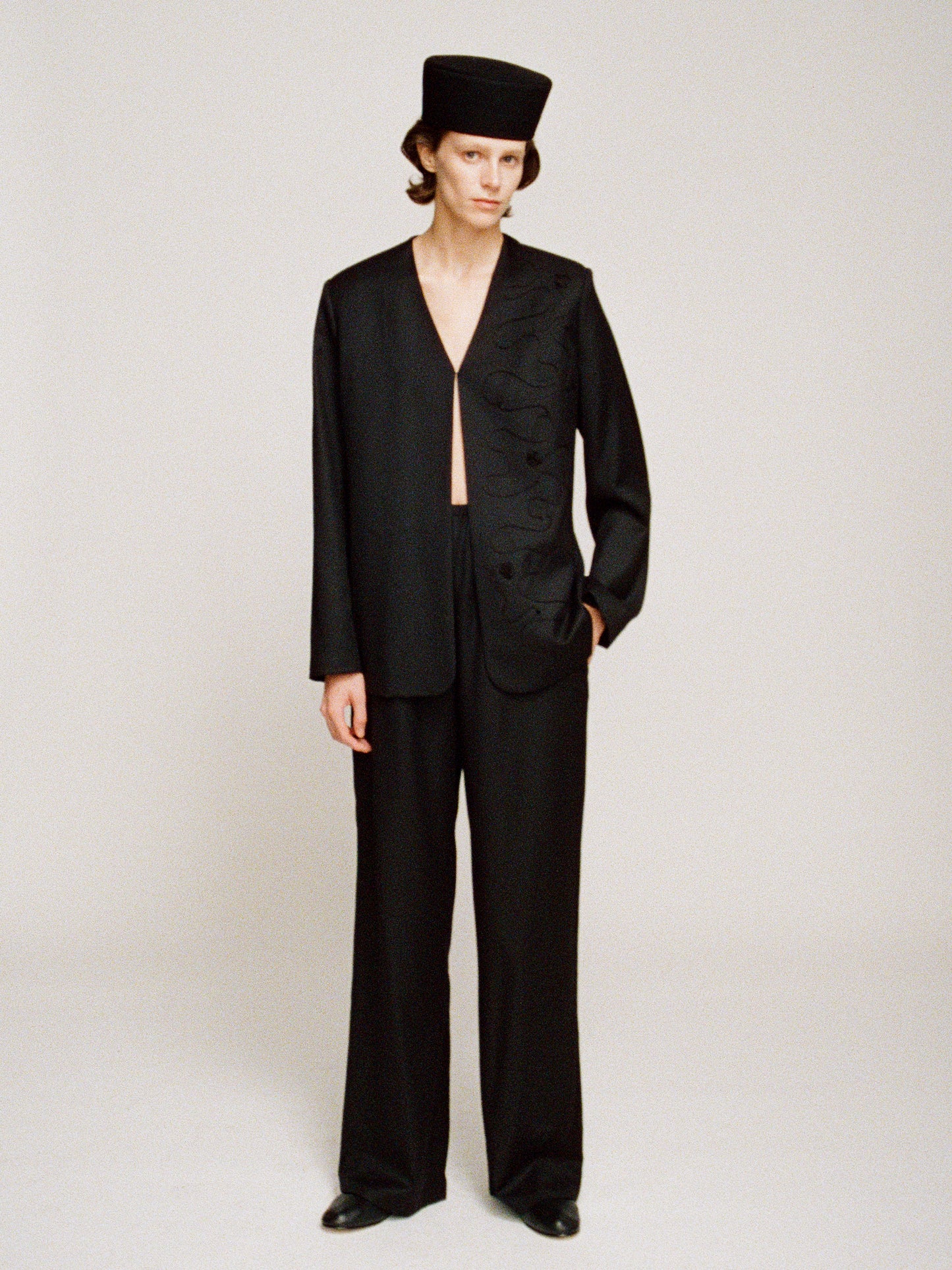 Ashley twill wool pants