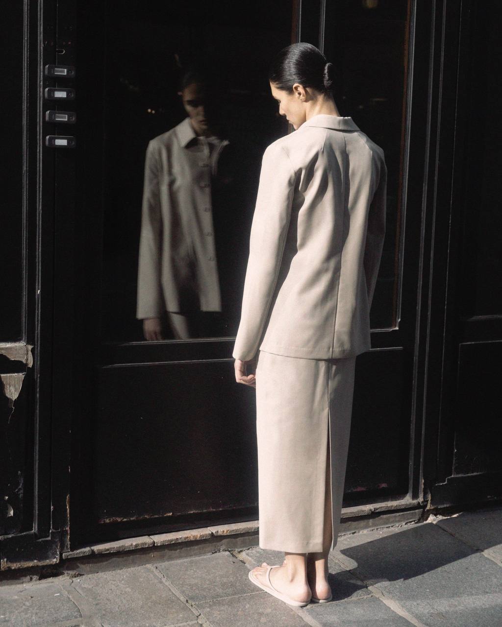 Irene maxi wool skirt