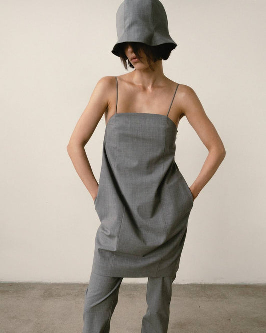 Bonnie mini balloon wool dress