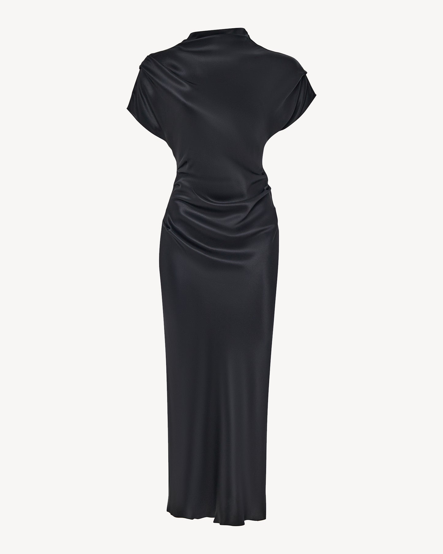 Amea draped silk dress