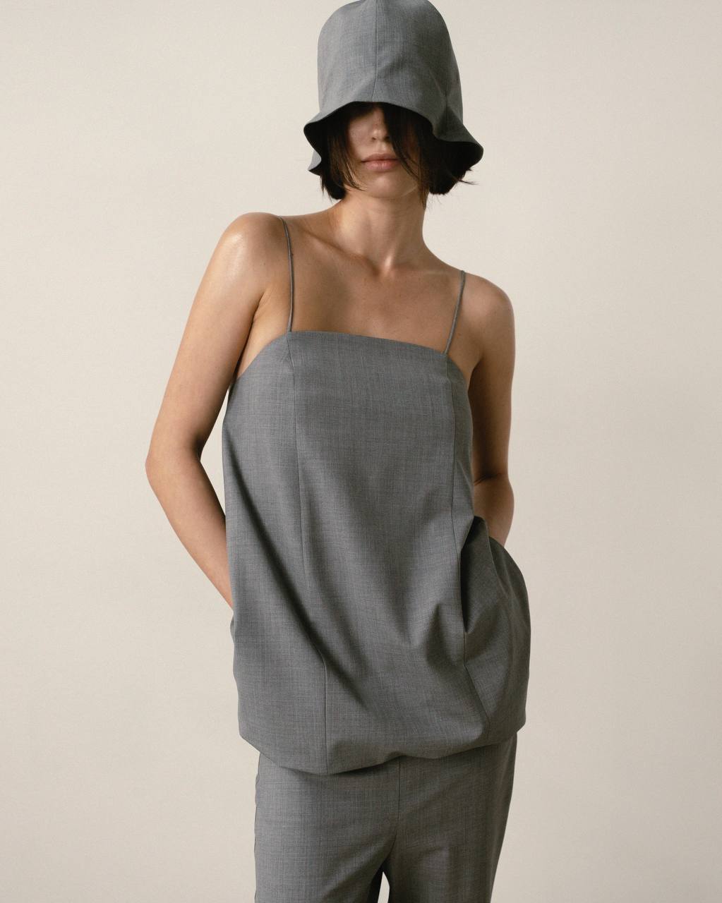 Bonnie mini balloon wool dress