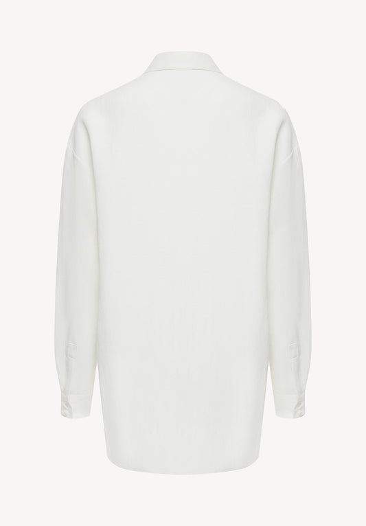 Jane linen and silk oversized shirt