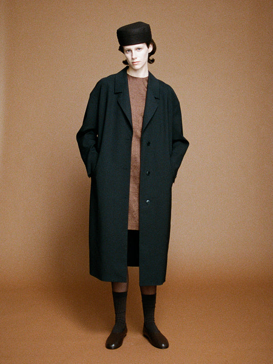 Linda straight cashmere midi coat