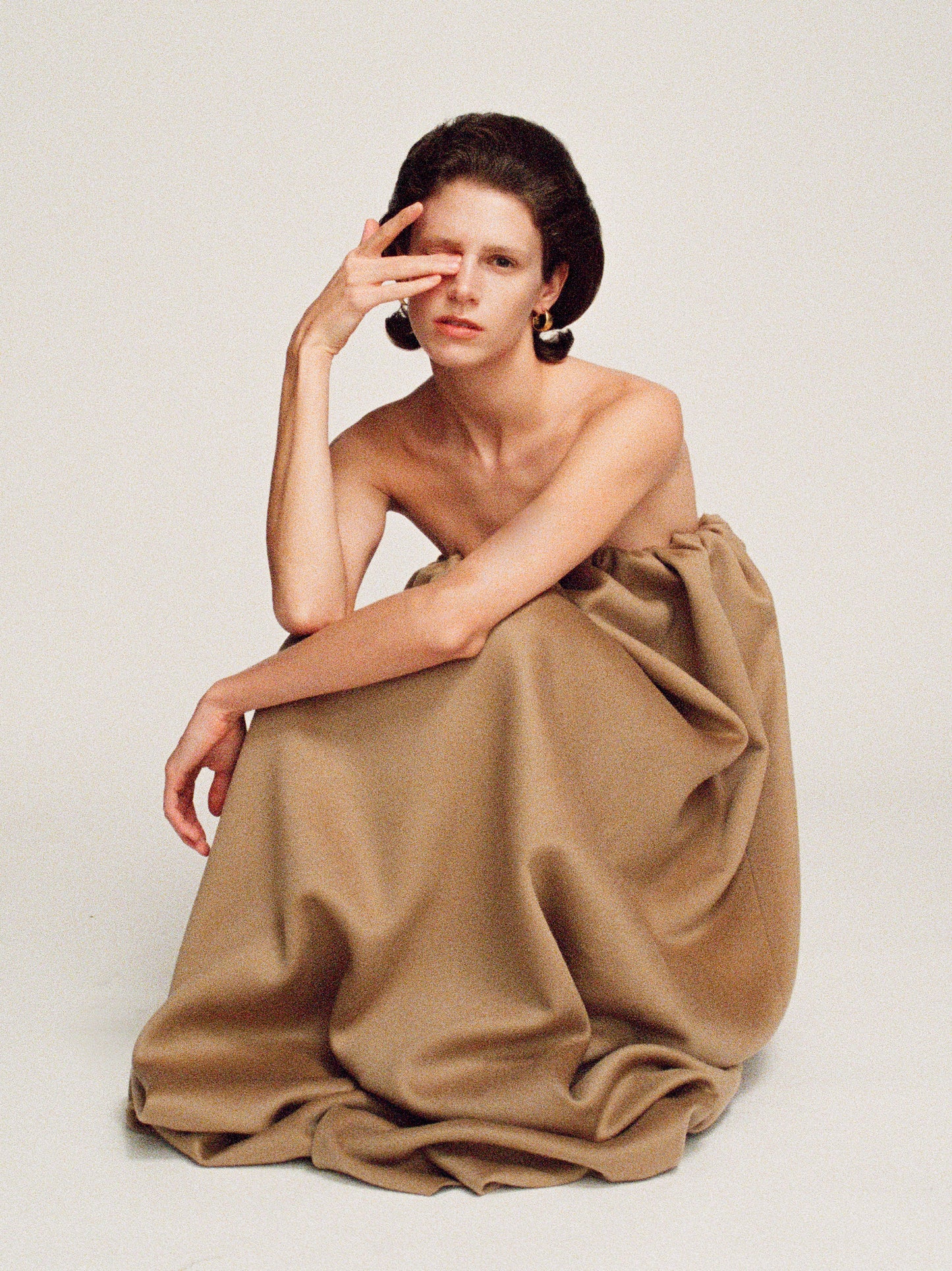 Olena cashmere bandeau dress