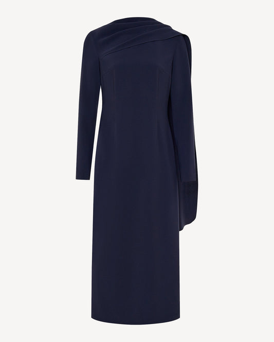 Faris viscose dress with scarf