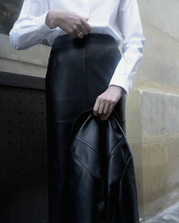 Irene maxi leather skirt